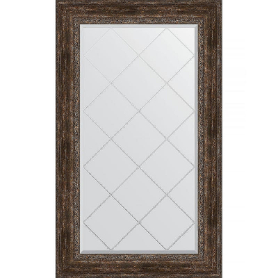 Зеркало Evoform Exclusive-G 137х82 BY 4258 с гравировкой в багетной раме - Состаренное дерево с орнаментом 120