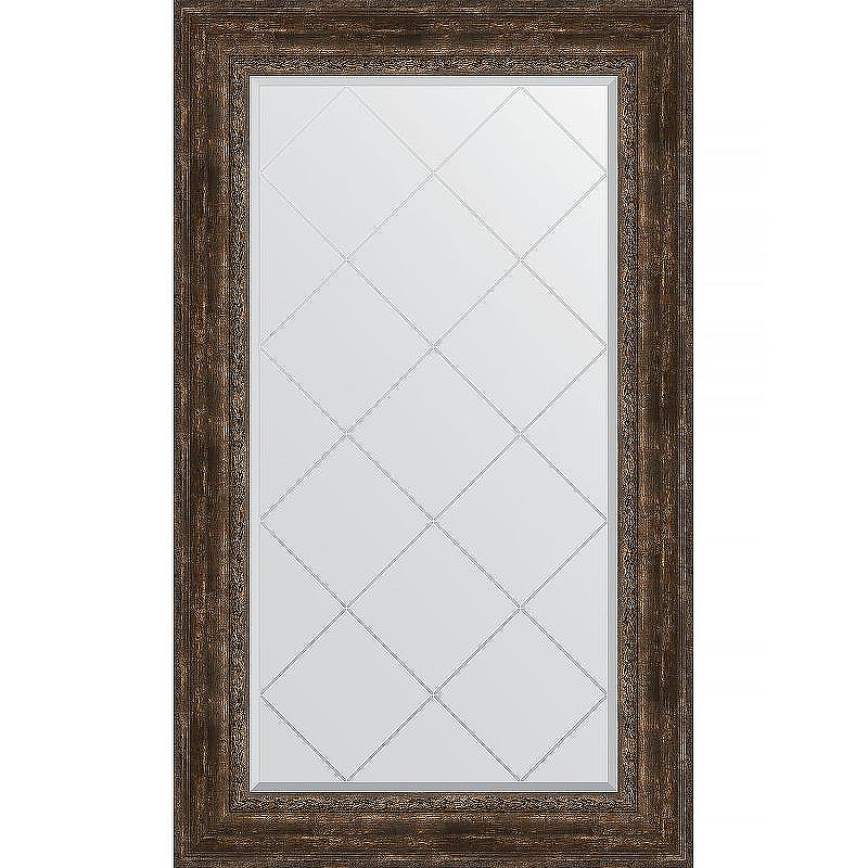 Зеркало Evoform Exclusive-G 137х82 BY 4258 с гравировкой в багетной раме - Состаренное дерево с орнаментом 120, купить, цена, заказать, магазин, доставка, скидка, промокод, купить, цена, заказать, магазин, доставка, скидка, промокод