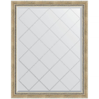 Зеркало Evoform Exclusive-G 118х93 BY 4347 с гравировкой в багетной раме - Состаренное серебро с плетением 70, купить, цена, заказать, магазин, доставка, скидка, промокод, купить, цена, заказать, магазин, доставка, скидка, промокод