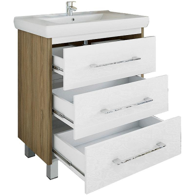 Тумба под раковину Sanflor Ларго 80 С0002112 Белая Швейцарский вяз