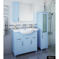 Зеркало со шкафом Sanflor Глория 85 L С000005820 Серое, купить, цена, заказать, магазин, доставка, скидка, промокод, купить, цена, заказать, магазин, доставка, скидка, промокод