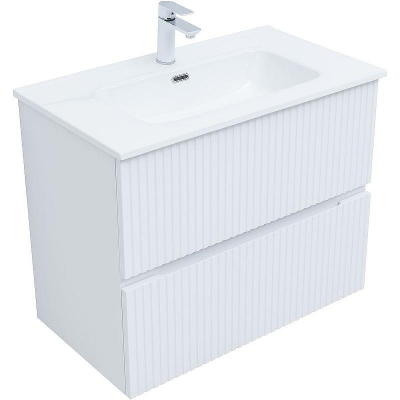 Тумба под раковину Aquanet Джейн 80 313286 подвесная Белая матовая