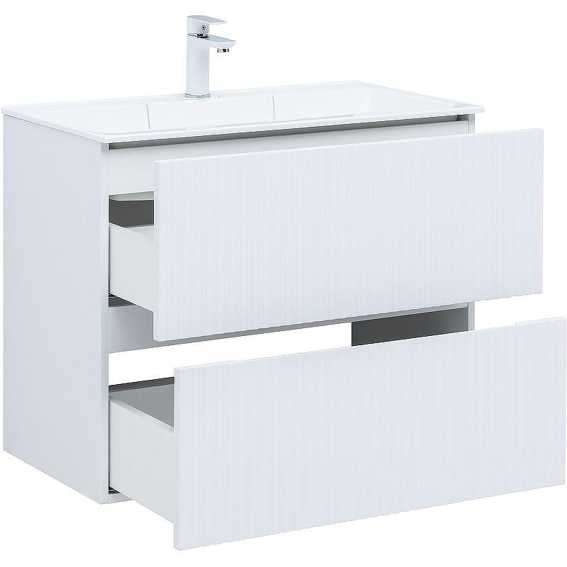 Тумба под раковину Aquanet Джейн 80 313286 подвесная Белая матовая, купить, цена, заказать, магазин, доставка, скидка, промокод, купить, цена, заказать, магазин, доставка, скидка, промокод