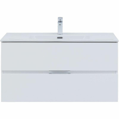 Комплект мебели для ванной Aquanet Алвита New 100 274205 подвесной Белый матовый