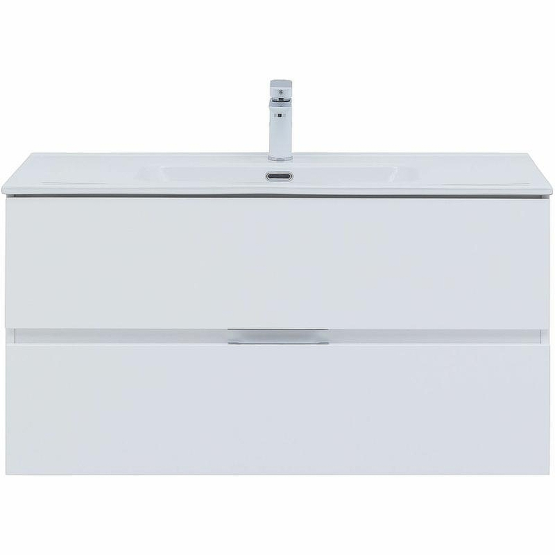 Комплект мебели для ванной Aquanet Алвита New 100 274205 подвесной Белый матовый, купить, цена, заказать, магазин, доставка, скидка, промокод, купить, цена, заказать, магазин, доставка, скидка, промокод