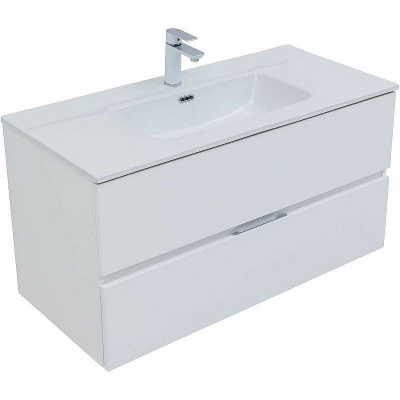 Комплект мебели для ванной Aquanet Алвита New 100 274205 подвесной Белый матовый