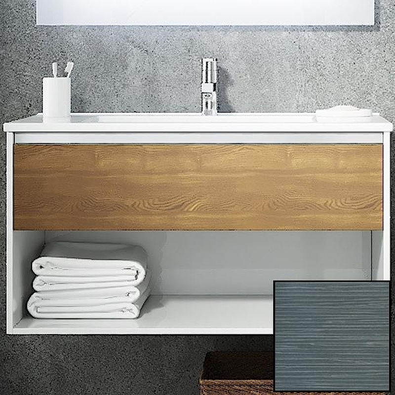 Тумба с раковиной SanVit Контур 80 kkont080 с фактурой под дерево подвесная Шелк Сталь, купить, цена, заказать, магазин, доставка, скидка, промокод, купить, цена, заказать, магазин, доставка, скидка, промокод