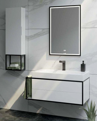 Тумба под раковину Clarberg Logic 100 R LOG0110R подвесная Белая