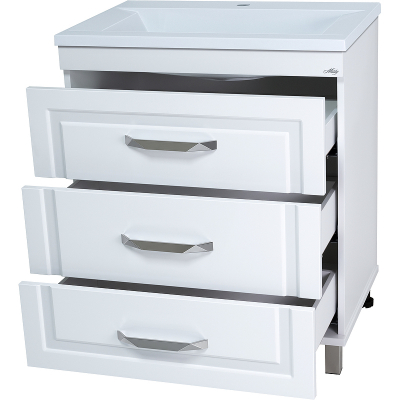 Тумба с раковиной Misty Терра 70 УТ000011806 Белая матовая