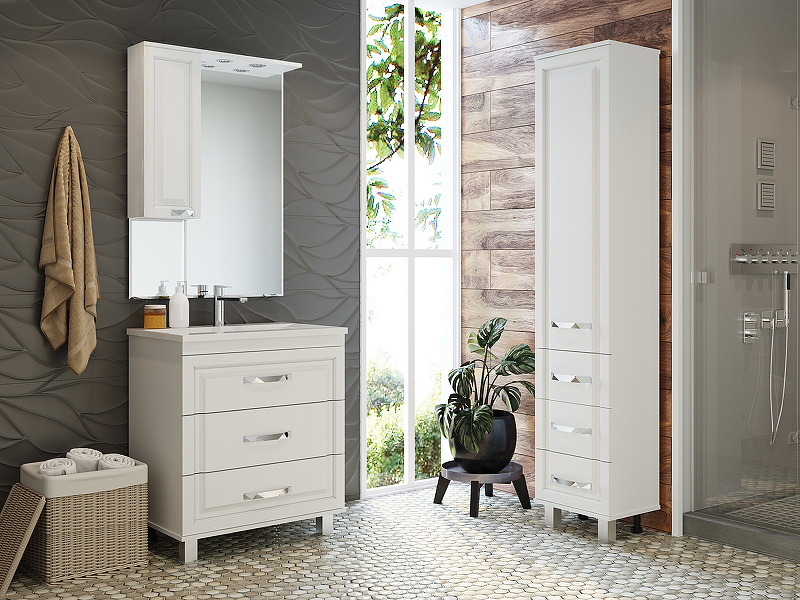 Тумба с раковиной Misty Терра 70 УТ000011806 Белая матовая, купить, цена, заказать, магазин, доставка, скидка, промокод, купить, цена, заказать, магазин, доставка, скидка, промокод