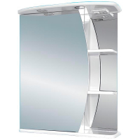 Зеркальный шкаф Misty Луна 60 L Э-Лун02060-01СвЛ с подсветкой Белый, купить, цена, заказать, магазин, доставка, скидка, промокод, купить, цена, заказать, магазин, доставка, скидка, промокод