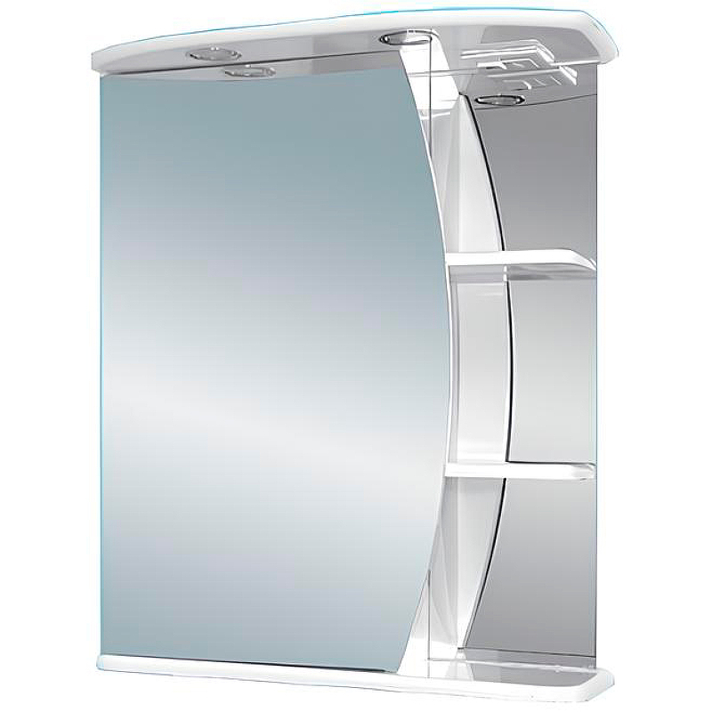 Зеркальный шкаф Misty Луна 60 L Э-Лун02060-01СвЛ с подсветкой Белый, купить, цена, заказать, магазин, доставка, скидка, промокод, купить, цена, заказать, магазин, доставка, скидка, промокод