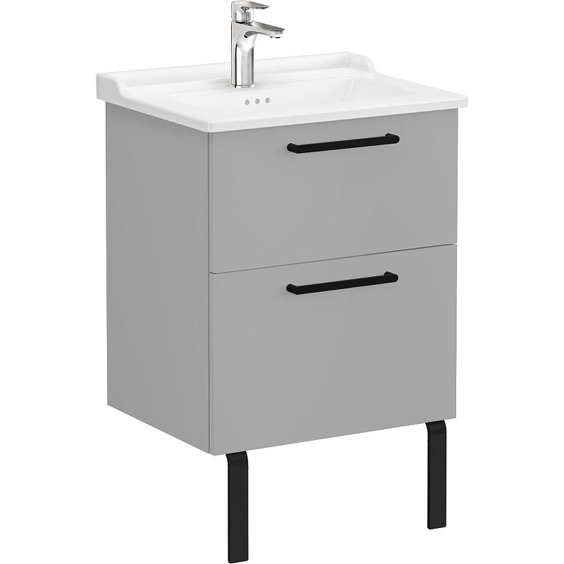 Тумба с раковиной Vitra Root Flat 60 68279 подвесная Серый камень матовый, купить, цена, заказать, магазин, доставка, скидка, промокод, купить, цена, заказать, магазин, доставка, скидка, промокод