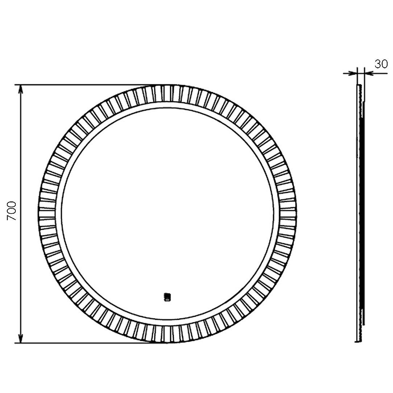 Зеркало Comforty Мадрид 70 00-00014251 с подсветкой Серый шелк с бесконтактным выключателем, купить, цена, заказать, магазин, доставка, скидка, промокод, купить, цена, заказать, магазин, доставка, скидка, промокод