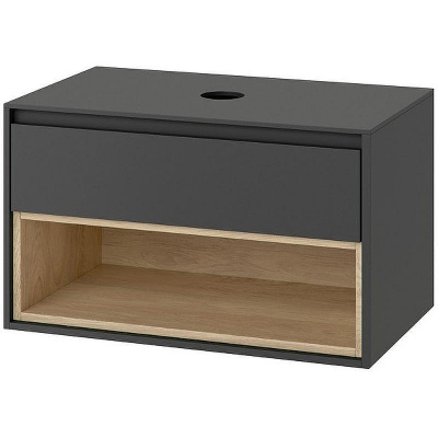 Тумба под раковину Excellent Tuto 80 MLEX.0102.800.GRBL подвесная Серый Дуб