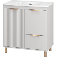 Тумба с раковиной Brevita Risacca Crema 80 УТ000025680 Серая матовая, купить, цена, заказать, магазин, доставка, скидка, промокод, купить, цена, заказать, магазин, доставка, скидка, промокод