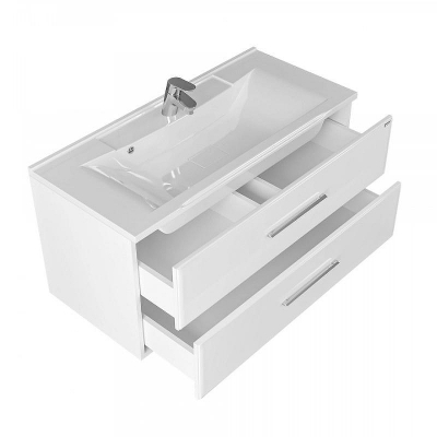 Тумба под раковину СанТа Омега 100 207028 подвесная Белая