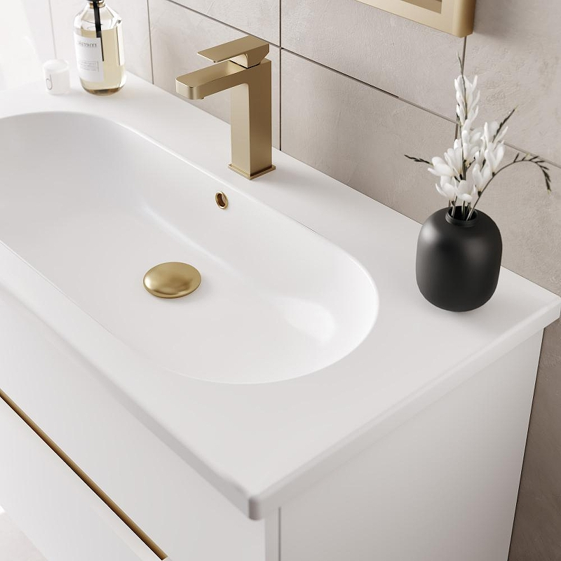 Тумба с раковиной Orka Lodi 80 5005884 подвесная цвет Белый Золото, купить, цена, заказать, магазин, доставка, скидка, промокод, купить, цена, заказать, магазин, доставка, скидка, промокод