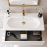 Тумба с раковиной Orka Lodi 80 5005884 подвесная цвет Белый Золото, купить, цена, заказать, магазин, доставка, скидка, промокод, купить, цена, заказать, магазин, доставка, скидка, промокод