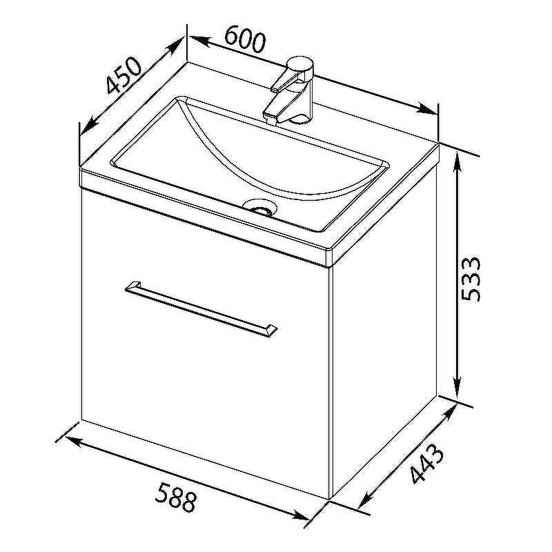 Тумба с раковиной Aquanet Порто 60 212576 подвесная Белая, купить, цена, заказать, магазин, доставка, скидка, промокод, купить, цена, заказать, магазин, доставка, скидка, промокод