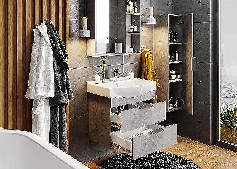 Зеркало Onika Девис 65.00 У 206542 Бетон чикаго, купить, цена, заказать, магазин, доставка, скидка, промокод, купить, цена, заказать, магазин, доставка, скидка, промокод