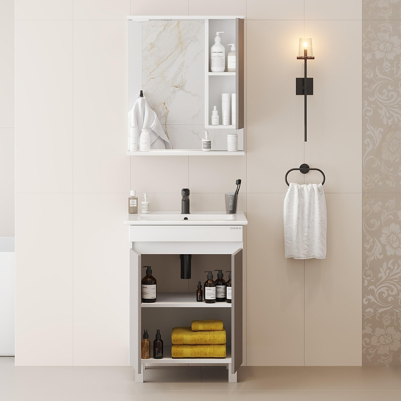 Зеркало со шкафом Onika Марви 60 R 206088 с подсветкой цвет Белый Мокко, купить, цена, заказать, магазин, доставка, скидка, промокод, купить, цена, заказать, магазин, доставка, скидка, промокод