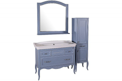 Шкаф пенал ASB-Woodline Модерн 40 11256 Рошфор с Белой патиной