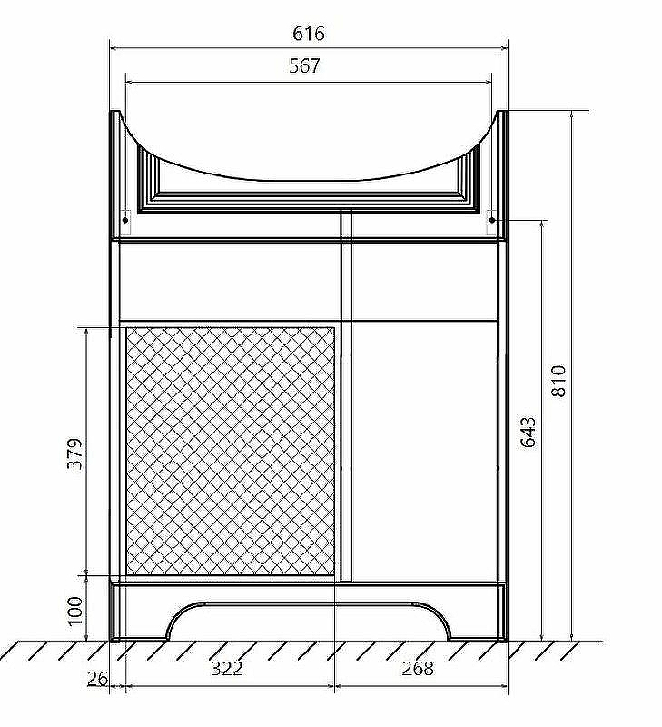 Тумба под раковину 1MarKa Прованс New 65Н У94488 Белый глянец, купить, цена, заказать, магазин, доставка, скидка, промокод, купить, цена, заказать, магазин, доставка, скидка, промокод