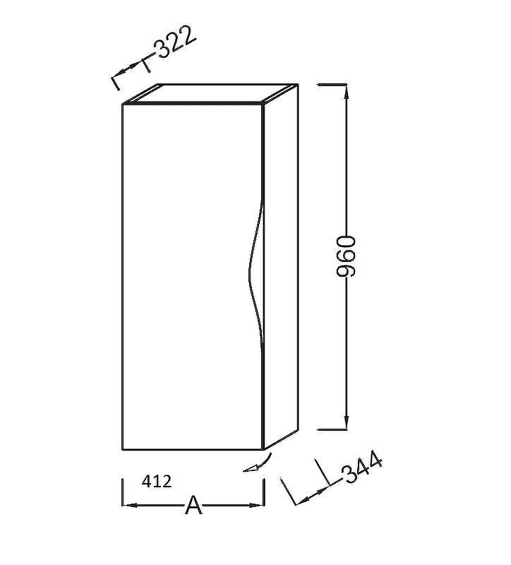 Подвесной шкаф Jacob Delafon Stillness 40 L EB2006G-P6 Натуральный дуб, купить, цена, заказать, магазин, доставка, скидка, промокод, купить, цена, заказать, магазин, доставка, скидка, промокод