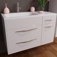 Тумба с раковиной Эстет Barcelona 90 L ФР-00003595 подвесная Белая, купить, цена, заказать, магазин, доставка, скидка, промокод, купить, цена, заказать, магазин, доставка, скидка, промокод