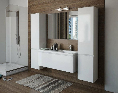 Тумба с раковиной Эстет Dallas Luxe 110 R ФР-00002023 подвесная Белая