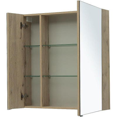 Зеркальный шкаф Aquanet Алвита New 80 277537 Дуб Веллингтон