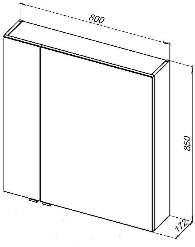 Зеркальный шкаф Aquanet Алвита New 80 277537 Дуб Веллингтон, купить, цена, заказать, магазин, доставка, скидка, промокод, купить, цена, заказать, магазин, доставка, скидка, промокод