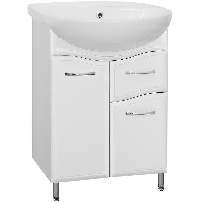 Тумба под раковину Style Line Эко Волна 11 Антик 55 Белый глянец, купить, цена, заказать, магазин, доставка, скидка, промокод, купить, цена, заказать, магазин, доставка, скидка, промокод