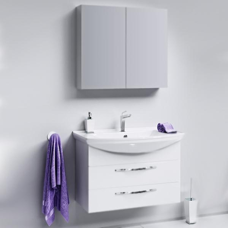 Тумба под раковину Aqwella Аллегро 85 Agr.01.08/2 подвесная Белая, купить, цена, заказать, магазин, доставка, скидка, промокод, купить, цена, заказать, магазин, доставка, скидка, промокод