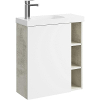 Корпус тумбы под раковину Aqwella Alba 60 L ALB0106LLS подвесной Камень натуральный, купить, цена, заказать, магазин, доставка, скидка, промокод, купить, цена, заказать, магазин, доставка, скидка, промокод