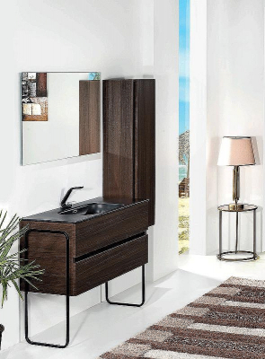 Шкаф пенал Boheme Armadi Art Vallessi 35 836-D подвесной Дуб темный матовый