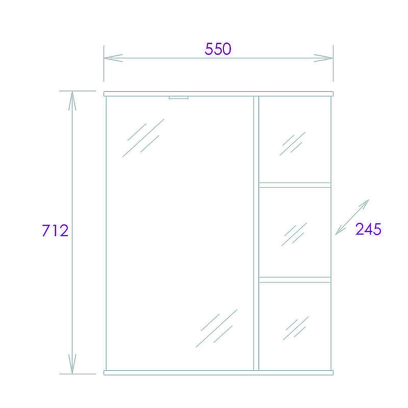 Зеркальный шкаф Onika Карина 55.01 L 205512 с подсветкой Белый, купить, цена, заказать, магазин, доставка, скидка, промокод, купить, цена, заказать, магазин, доставка, скидка, промокод