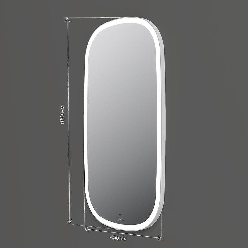 Зеркало AM.PM Func 45 M8FMOX0451WGH с подсветкой с ИК-сенсорным выключателем, купить, цена, заказать, магазин, доставка, скидка, промокод, купить, цена, заказать, магазин, доставка, скидка, промокод