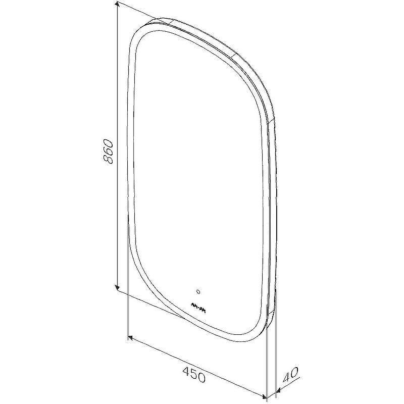 Зеркало AM.PM Func 45 M8FMOX0451WGH с подсветкой с ИК-сенсорным выключателем, купить, цена, заказать, магазин, доставка, скидка, промокод, купить, цена, заказать, магазин, доставка, скидка, промокод