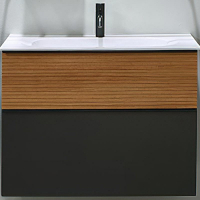 Тумба с раковиной Burgbad Fiumo 80 SFXN082F3958FOT52G0200C0001*1 Tectona Dekor Zimt Graphit Softmatt, купить, цена, заказать, магазин, доставка, скидка, промокод, купить, цена, заказать, магазин, доставка, скидка, промокод