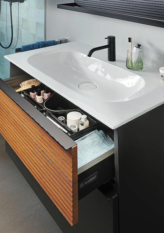 Тумба с раковиной Burgbad Fiumo 80 SFXN082F3958FOT52G0200C0001*1 Tectona Dekor Zimt Graphit Softmatt, купить, цена, заказать, магазин, доставка, скидка, промокод, купить, цена, заказать, магазин, доставка, скидка, промокод
