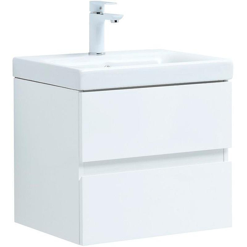 Тумба под раковину Aquanet Беркли 50 302347 подвесная Белый глянец, купить, цена, заказать, магазин, доставка, скидка, промокод, купить, цена, заказать, магазин, доставка, скидка, промокод