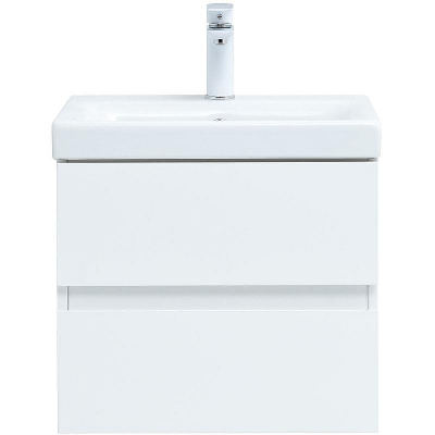 Тумба под раковину Aquanet Беркли 50 302347 подвесная Белый глянец