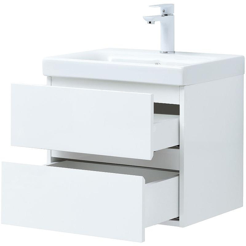 Тумба под раковину Aquanet Беркли 50 302347 подвесная Белый глянец, купить, цена, заказать, магазин, доставка, скидка, промокод, купить, цена, заказать, магазин, доставка, скидка, промокод