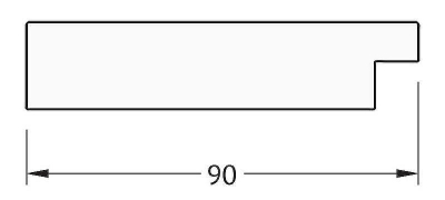 Зеркало Evoform Exclusive 116х56 BY 1150 с фацетом в багетной раме - Алюминий 90
