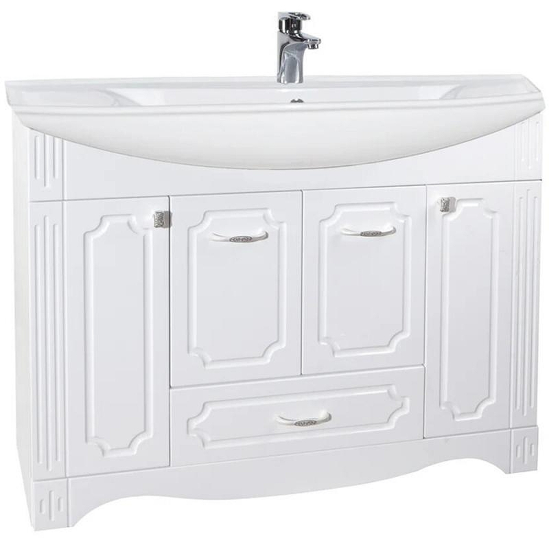 Тумба под раковину Bellezza Кантри 105 4639918000015 Белая, купить, цена, заказать, магазин, доставка, скидка, промокод, купить, цена, заказать, магазин, доставка, скидка, промокод