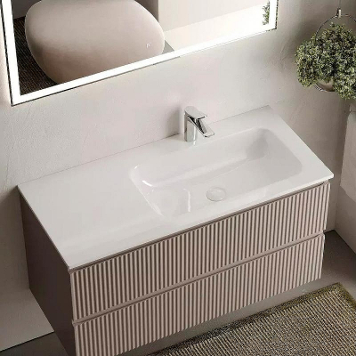 Тумба под раковину Sancos Snob R 100 R SNR100RSM подвесная Doha Soft