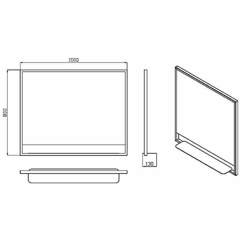 Зеркало Boheme Armadi Art Vallessi 100 552/2 с подсветкой Антрацит с сенсорным выключателем, купить, цена, заказать, магазин, доставка, скидка, промокод, купить, цена, заказать, магазин, доставка, скидка, промокод