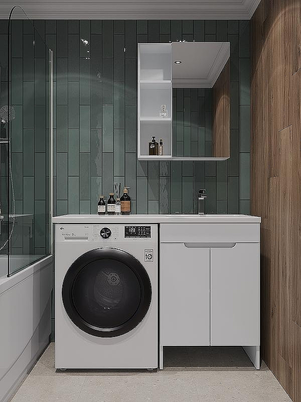 Тумба с раковиной Orange Sistema 120 R STD-120TUW+RAR Белая, купить, цена, заказать, магазин, доставка, скидка, промокод, купить, цена, заказать, магазин, доставка, скидка, промокод